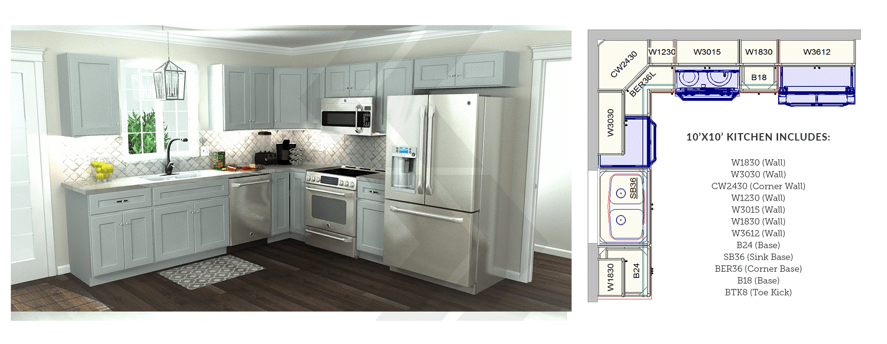 Standard 10 X 10 Kitchen Design